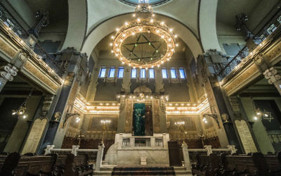 La synagogue Cha'ar Hachamaïm du Caire, le 3 octobre 2016. (Crédit : Khaled Desouki/AFP)