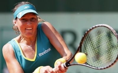 Shahar Peer, joueuse de tennis israélienne, à Roland Garros, le 30 mai 2012. (Crédit : Thomas Coex/AFP)