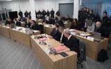 Accusés du procès du groupe Freital à Dresde, en Allemagne de l'Est, le 7 mars 2017. (Crédit : Sebastian Kahnert/AFP)