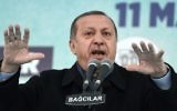 Le président turc Recep Tayyip Erdogan à Istanbul, le 11 mars 2017. (Crédit : Ozan Kose/AFP)