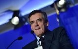 François Fillon pendant une conférence de presse de présentation de son programme, à Paris, le 13 mars 2017. (Crédit : Christophe Archambault/AFP)