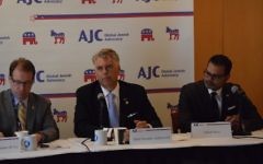 Table ronde de l'American Jewish Committee (AJC) sur l'antisémitisme au moment du début de la convention républicaine, le 18 juillet 2016. (Crédit : Cleveland Jewish News)