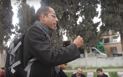 Basel al-Aaraj, tué lors d'un échange de tirs avec les troupes israéliennes le 6 mars 2017, est ici vu au cimetière de Qabatiya, dans le nord de la Cisjordanie, le 19 décembre 2014. (Crédit : capture d'écran YouTube)