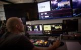Les nouveaux locaux de la corporation de radiodiffusion publique, Kan, à Tel Aviv, le 29 août 2016. (Crédit : Miriam Alster/Flash90)