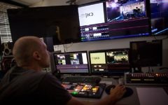 Les nouveaux locaux de la corporation de radiodiffusion publique, Kan, à Tel Aviv, le 29 août 2016. (Crédit : Miriam Alster/Flash90)