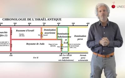 Le professeur Michael Jasmin, dans le cadre du Mooc Archeobible de l'Uneej propose des fouilles sur le site de Tel Achzivdu (Crédit: capture d'écran Youtube/Uneej)