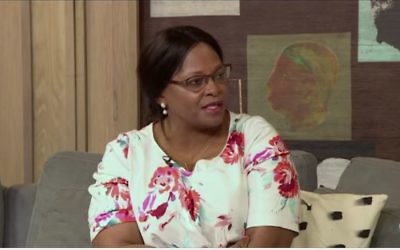Nomvula Mokonyane, ministre sud-africaine de l'hydrologie (Crédit: capture d'écran Youtube/Afternoon Express)