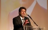 Meyer Habib, député de la 8e circonscription des Français de l'étranger, intervenant lors du meeting de soutien à François Fillon, en avril 2017. (Crédit : Gideon Markowicz)