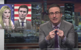 John Oliver critique Ivanka Trump et Jared Kushner, le 23 avril 2017. (Crédit : capture d'écran YouTube)