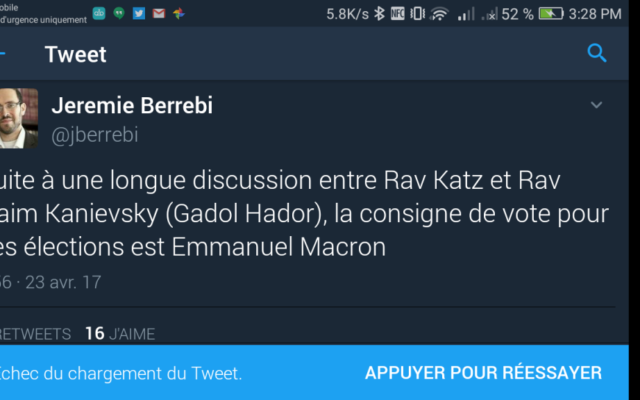 Le serial-entrepreneur Jérémie Berrebi a relayé la "consigne de vote" des chefs spirituels du monde ultra-orthodoxes ashkénazes (Crédit: capture d'écran Youtube/JBerrebi) Le serial-entrepreneur Jérémie Berrebi a relayé la "consigne de vote" des chefs spirituels du monde ultra-orthodoxes ashkénazes (Crédit: capture d'écran Youtube/JBerrebi)