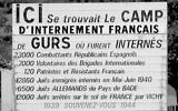 Affiche appelant le passant à se souvenir des victimes du camp de concentration de Gurs en France, où furent envoyés les premiers raflés du Vel d'Hiv, avant même la création du gouvernement de Vichy (Crédit: DR)