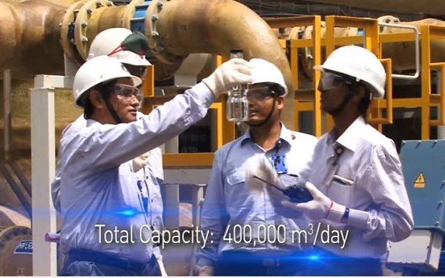 La désalinisation d'eau de mer en Israël procure 75% de l'eau potable domestique (Crédit: capture d'écran Youtube/ IDE Tech) La désalinisation d'eau de mer en Israël procure 75% de l'eau potable domestique (Crédit: capture d'écran Youtube/ IDE Tech)