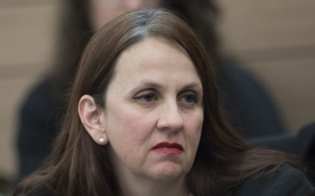 Dina Zilber, adjointe au procureur général, à la Knesset le 31 janvier 2017. (Crédit : Yonatan Sindel/Flash90) Dina Zilber, adjointe au procureur général, à la Knesset le 31 janvier 2017. (Crédit : Yonatan Sindel/Flash90)