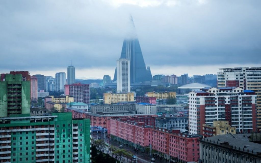 L'horizon de Pyongyang. (Crédit : Moshe Shai)