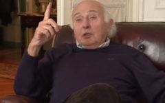 Elie Buzyn, survivant du ghetto de Lodz, du camp d'Auschwitz et de la marche de la mort, grand passeur de mémoire, est le père d’Agnès Buzyn, ancienne ministre de la Santé française. (Crédit : capture d'écran BFMTV)