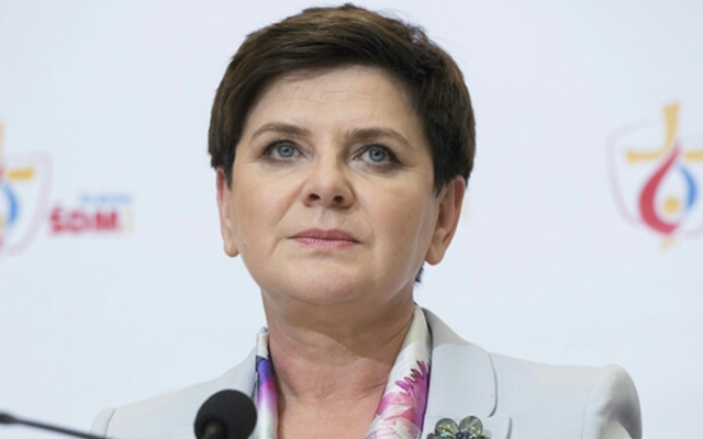 La première ministre polonaise, Beata Szdilo. (Crédit : bureau de la Première ministre)
