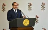 Le président égyptien Abdel Fattah al-Sissi au Caire, le 28 avril 2017. (Crédit : Andreas Solaro/AFP)