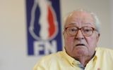 Jean-Marie Le Pen, fondateur du Front national, en conférence de presse, à Marignane, le 31 mai 2017. (Crédit : Franck Pennant/AFP)