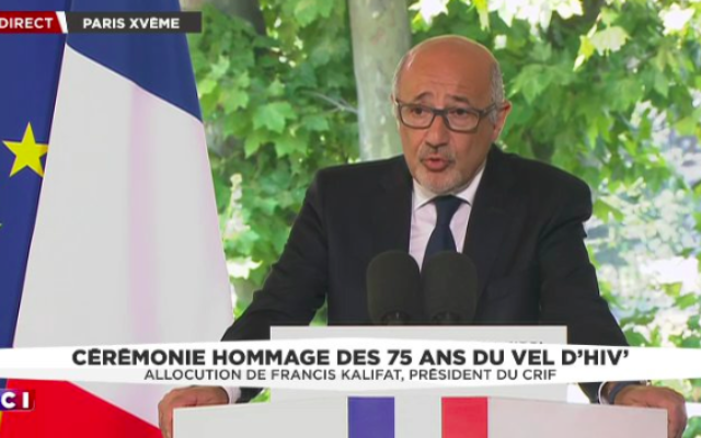 Francis Kalifat, président du CRIF. (Crédit : Capture d’écran LCI)