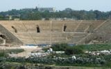 L'amphithéâtre romain de Césarée. (Crédit : Moshe Shai/Flash90)