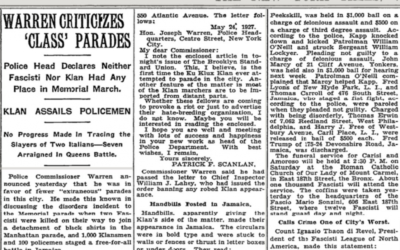 Un article du New York Times datant du mois de mai 1927 rapporte l’arrestation de Fred Trump, père de l'actuel président des Etats-Unis (Crédit: capture d'écran Twitter)