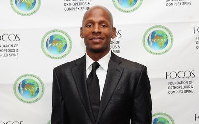 Ray Allen, joueur retraité de la NBA, pendant un gala à New York, le 29 septembre 2014. (Crédit : Rommel Demano/Getty Images via JTA)