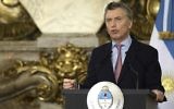 Le président argentin Mauricio Macri à la résidence présidentielle Casa Rosada à  Buenos Aires, le 12 septembre 2017. (Crédit : Juan Mabromata/AFP)