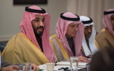 Mohammed ben Salmane Al Saoud, prince héritier de la couronne d'Arabie saoudite, le 16 mars 2017. (Crédit : Pentagone/domaine public/WikiCommons)