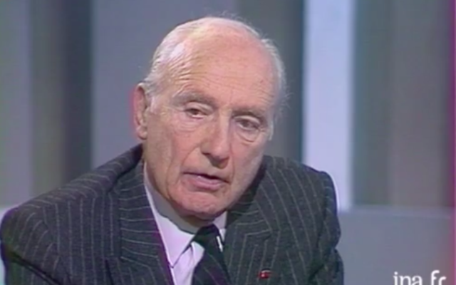 Maurice Papon. (Crédit : Capture d’écran INA)