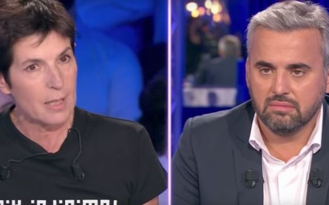 Le député LFI Alexis Corbière et Christine Angot sur le plateau d'ONPC le 16 septembre 2017 (Crédit: capture d'écran France 2) Le député LFI Alexis Corbière et Christine Angot sur le plateau d'ONPC le 16 septembre 2017 (Crédit: capture d'écran France 2)
