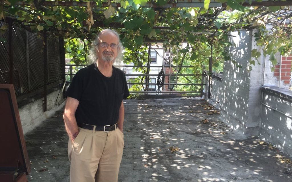 Latif Jiji, dans son vignoble de Manhattan, installé il y a 33 ans. (Crédit : David Klein via JTA)