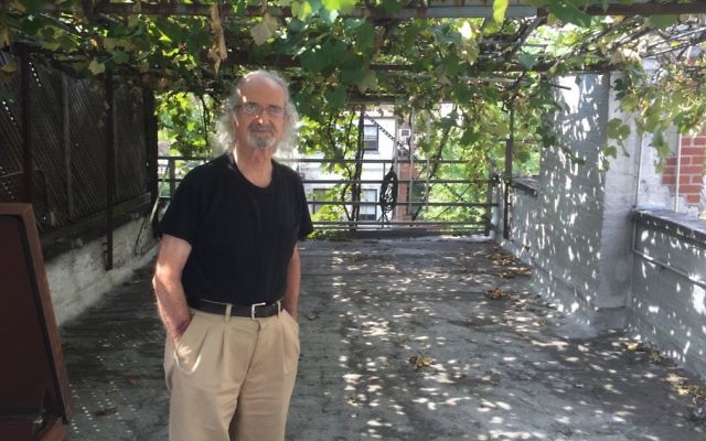 Latif Jiji, dans son vignoble de Manhattan, installé il y a 33 ans. (Crédit : David Klein via JTA)