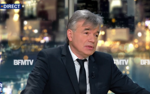 Alain Houpert, sénateur LR, promeut la qualité de l'anti-terrorisme israélien (Crédit: capture d'écran BFMTV) Alain Houpert, sénateur LR, promeut la qualité de l'anti-terrorisme israélien (Crédit: capture d'écran BFMTV)