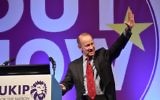 Henry Bolton, élu à la tête du parti britannique Ukip, le 29 septembre 2017. (Crédit : Ben Stansall/AFP)