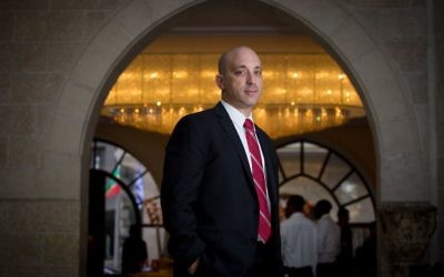 Jonathan Greenblatt, directeur-général de l'ADL (Anti-Defamation League)  (Crédit : Miriam Alster/FLASH90)