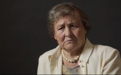 Natalią Jakoniuk,, témoin des efforts polonais pour sauver des Juifs des nazis, filmée pour le projet "Héros silencieux", en octobre 2017. (Crédit: capture d'écran YouTube)
