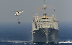 Un navire de l'US Navy dans le Golfe persique. Illustration. (Crédit : département américain de la Défense)