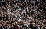 Les supporters du Hotspur de Tottenham dans les gradins durant une rencontre de Premier League entre le Hotspur et Liverpool au stade de Wembley, le 22 octobre 2017 à Londres, en Angleterre. (Crédit : David Ramos/Getty Images via JTA)