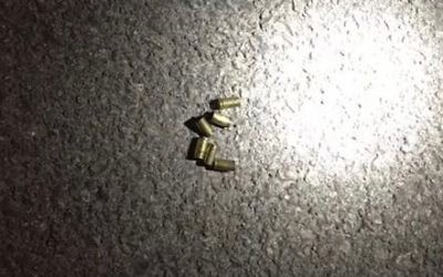 Douilles de balle tirées sur un poste de Tsahal en Cisjordanie, le 26 novembre 2017. (Crédit : Forces de défense israéliennes)
