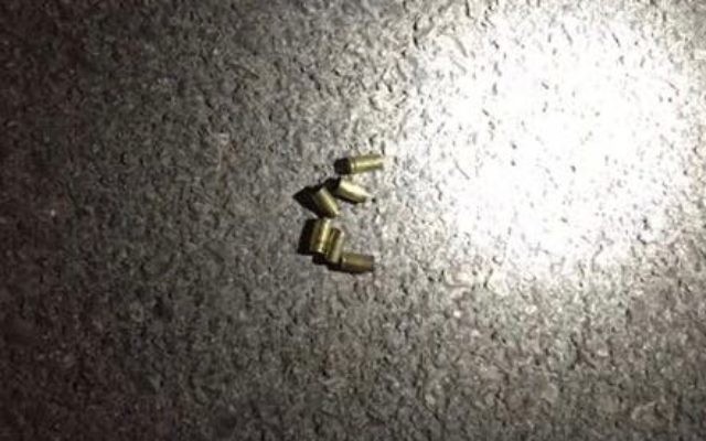 Douilles de balle tirées sur un poste de Tsahal en Cisjordanie, le 26 novembre 2017. (Crédit : Forces de défense israéliennes)