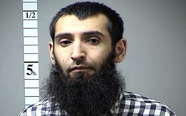 Sayfullo Saipov, suspect de l'attentat terroriste de New York, photographié par la police en 2016. (Crédit : CNN via St. Charles County, Mo)
