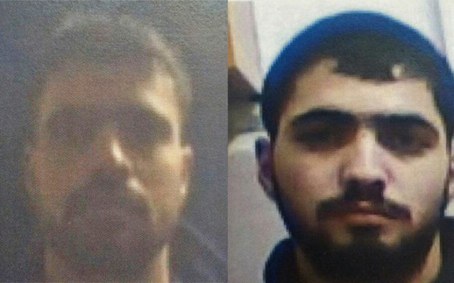 Nasser Badawi, à droite, et son frère Akram Badawi, qio ont mené une série d'attaques à l'arme à feu contre des Israéliens (Shin Bet)