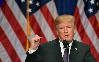 Le président américain Donald Trump parle de la nouvelle stratégie de sécurité nationale de son administration au Ronald Reagan Building et au International Trade Center à Washington le 18 décembre 2017. (AFP Photo / Mandel Ngan)