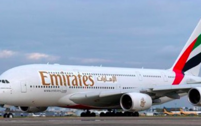 Illustration. Un avion de la compagnie Emirates. (Crédit : CC BY-SA, Wikimedia Commons)