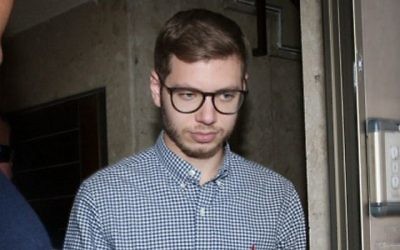 Yair Netanyahu, fils du Premier ministre Benjamin Netanyahu, vu à Tel Aviv le 26 novembre 2017 (FLASH90)
