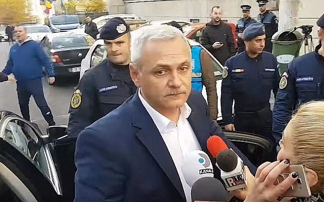 Liviu Dragnea (Crédit : capture d'écran YouTube) Liviu Dragnea (Crédit : capture d'écran YouTube)