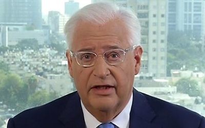L'ambassadeur américain en Israël David Friedman s'exprime sur Fox News le 7 décembre 2017 (Capture d'écran :  Fox News)