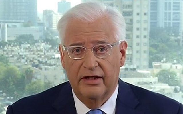L'ambassadeur américain en Israël David Friedman s'exprime sur Fox News le 7 décembre 2017 (Capture d'écran :  Fox News)
