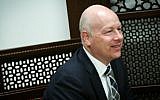 Jason Greenblatt, représentant spécial de Donald Trump pour les négociations internationales, à Ramallah, en Cisjordanie, le 14 mars 2017 (Flash90)