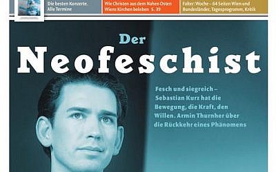 La une de l'hebdomadaire Falter qualifiant Sebastian Kurz de "néofeschiste". (Capture d'écran)